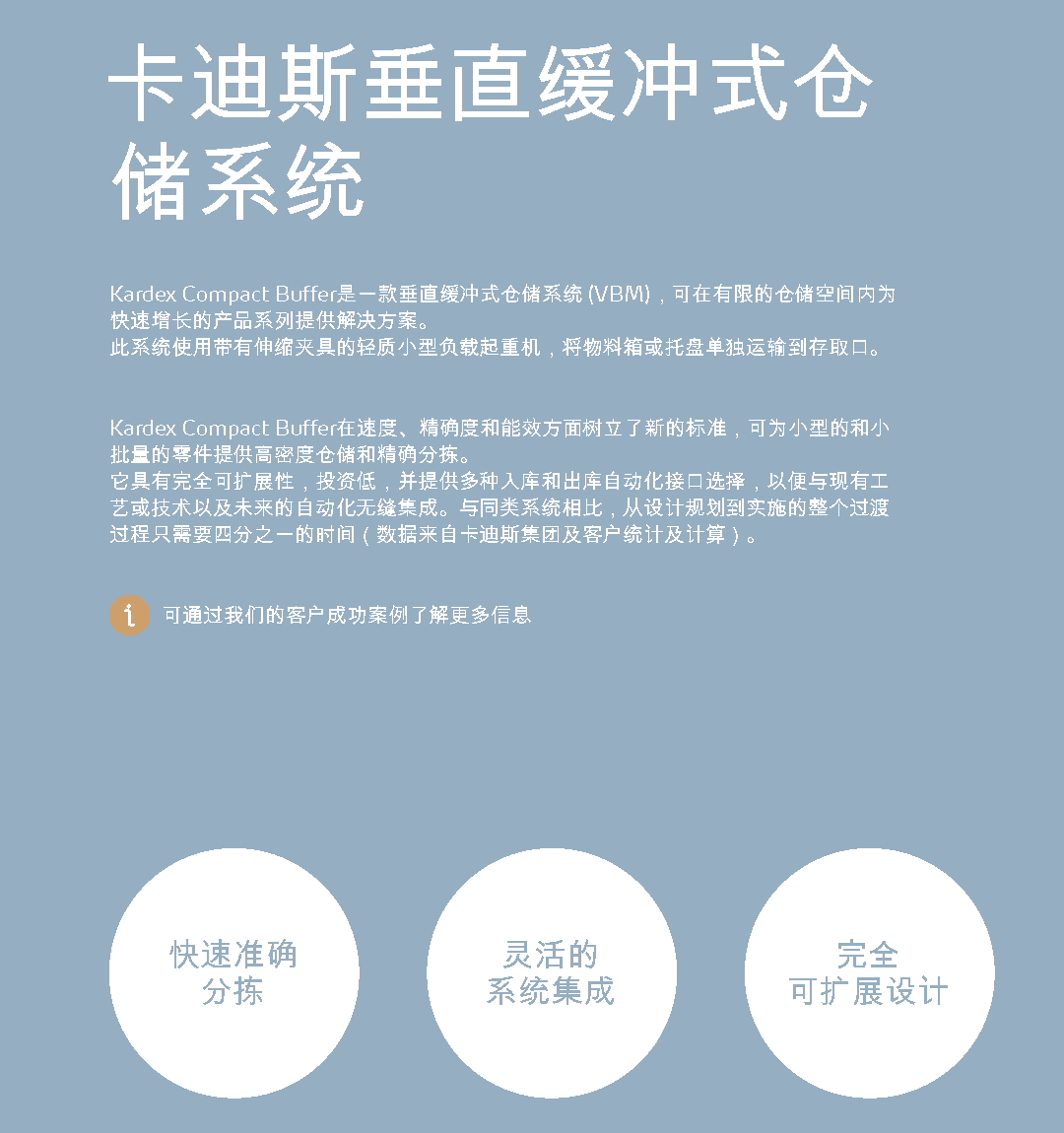 卡迪斯垂直緩沖式倉儲系統 VBM